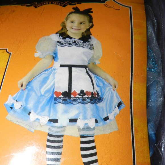 VTG 2010 DELUXE ALICE IN WONDERLAND TODDLERS GIRLS COSTUME SET 2T NEW/NWT - Picture 2 of 12